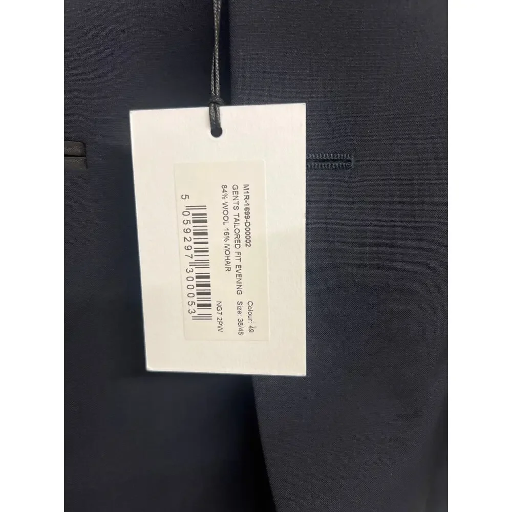 New $1595 Paul smith Sz 38 evening tux soho fit wool blend 2 PC suit navy blue